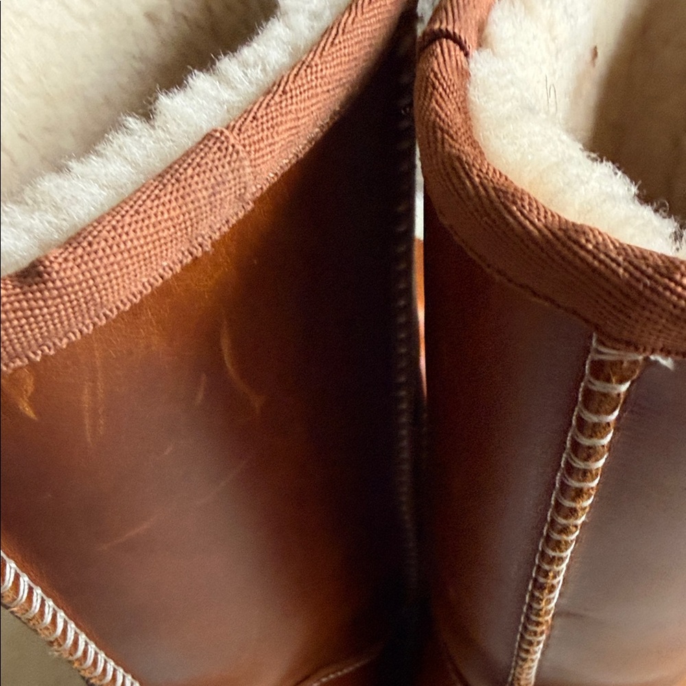 UGG Chestnut Leather Boots - Picture 5 of 7